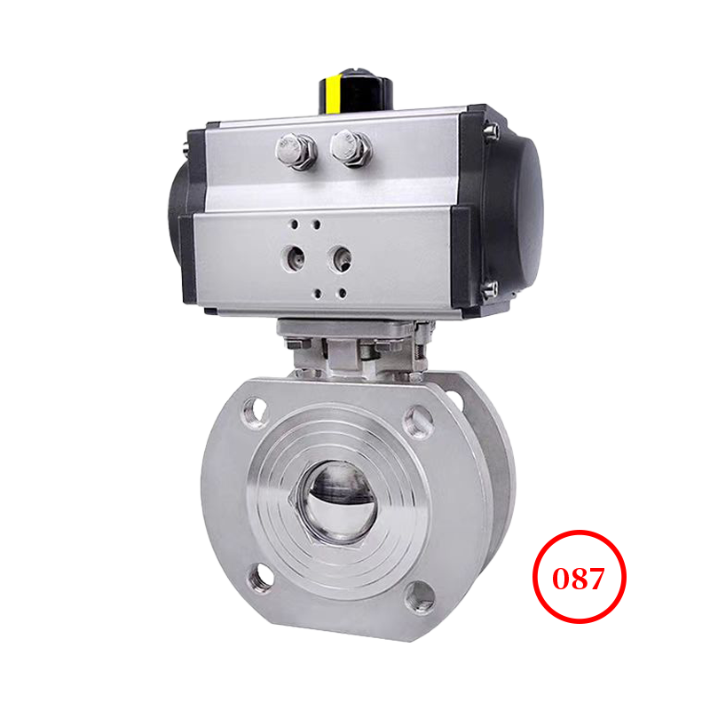 氣動(dòng)對夾意式薄型球閥單作用氣缸 pneumatic wafer thin ball valve SC Q671F-16