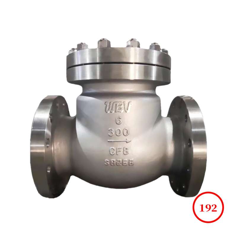 不銹鋼美標(biāo)法蘭旋啟式止回閥 s.s ANSI flange swing check valve H44W-300LB